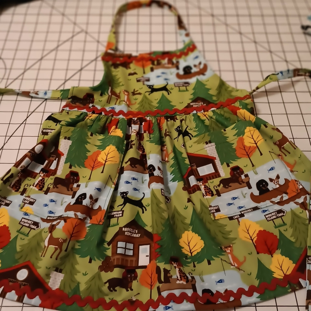 Apron Child's Camping Animal Design